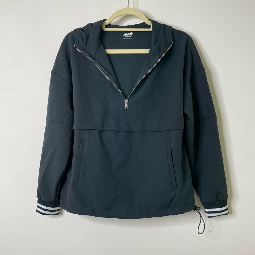 Avia Black Hooded 1/2 Zip XS